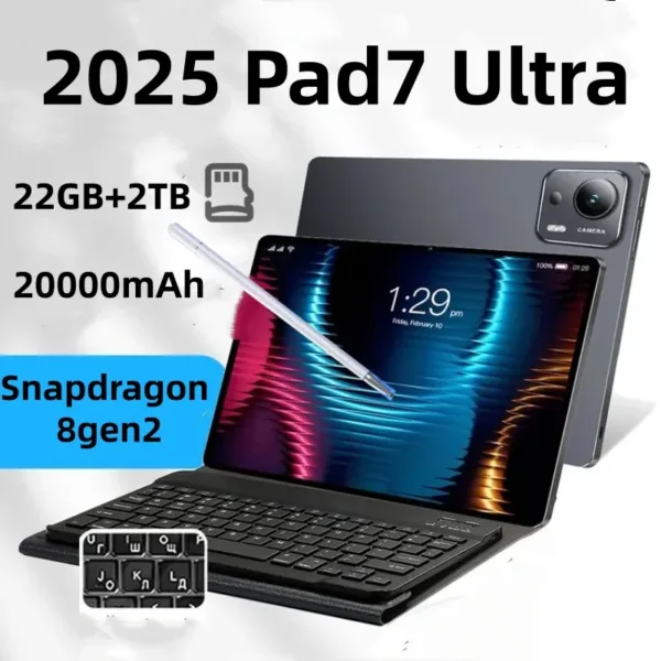 Pad 7 Ultra 11" Android 15 Tablet | 22GB RAM, 2TB Storage, 20000mAh, 5G Dual SIM