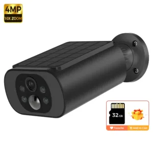 ALEVIO Solar Camera Outdoor WIFI  Wireless Security Cam 2.5K Ultra Standby Time PIR Light Color Night Vision AI Detect CCTV Cam